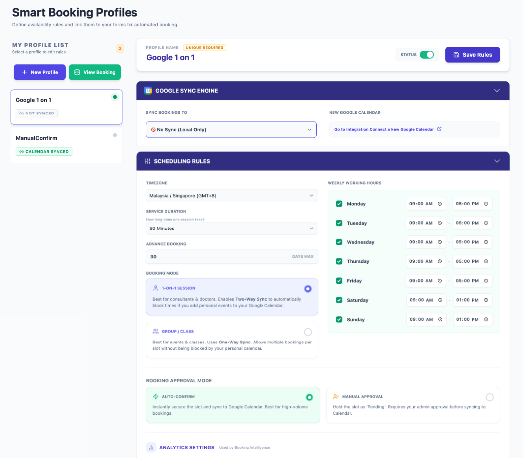 Booking UI